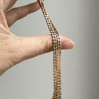 Supple Snakey Brick Link Necklace in 14k gold - Midcentury era Danish - 17.3 inch length