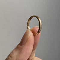 18k solid gold band ring - size 6.5