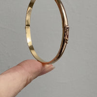 1978 Swedish vintage SOLID 18k gold hinged bangle 18.2g - Size 6 7/8