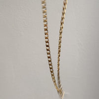 DELICIOUS! Heavy square curb link necklace in solid 18k gold - 21 inch length