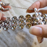 1984 Finnish Triple Row Wide Bubble Link Bracelet in Sterling Silver by Kalevala Koru - 7 inch length