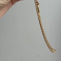 1891 Antique 18k Gold Watch Chain Necklace with Large Bolt Clasp - 18 inch length