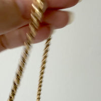 1950s era Vintage Graduated Width Rolo Link Necklace in 18k Gold - 17.75 inch length
