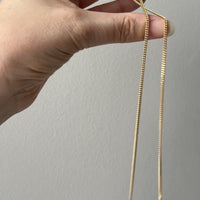 Danish Vintage 14k Gold Curb Link Chain Necklace - Excellent long length 23.75 inch length