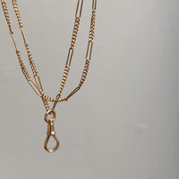 Swedish Antique Longuard Chain as Double Length Necklace in 18k gold - 21 inch length