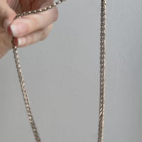 REDUCED! Antique Longuard Oval Belcher Chain in Pale Yellow 7k gold - 20 inch necklace length