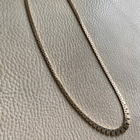 Vintage Danish 14k gold cleopatra link necklace 17 inch length