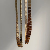 Vintage Danish 14k gold cleopatra link necklace 17 inch length