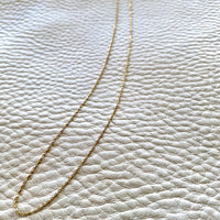 Vintage Finnish cable link gold chain necklace - 15inches of 14k gold