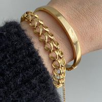 18k gold vintage swedish hinged bangle bracelet