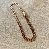 Dainty 18k double-link solid gold bracelet - Avesta, Sweden 1960