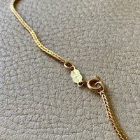 18k gold vintage italian long foxtail necklace
