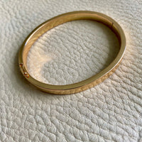 18k gold vintage swedish hinged bangle bracelet