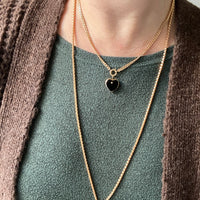 Long length Honeycomb link necklace - Italian vintage - 18k gold, 28 inch length