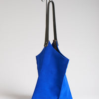 Wedge bag -  Electric blue suede