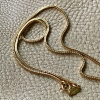 Vintage 18k italian foxtail link necklace measures 31.5 inches long