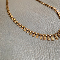 14k gold vintage 1967 Finnish cleopatra link necklace 16.5 inch length