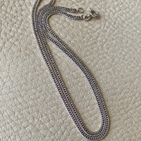 vintage 18k italian white gold curb link chain necklace 16inch
