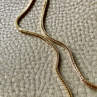Vintage 18k italian foxtail link necklace measures 31.5 inches long