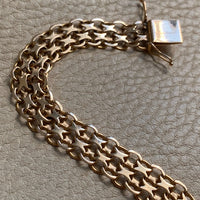Gorgeous 1968 x-link 18k solid gold bracelet - Hägersten, Sweden - 7.5 inch length