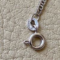 vintage 18k italian white gold curb link chain necklace 16inch