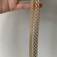 Vintage Swedish solid 18k gold x link bracelet with hidden box clasp