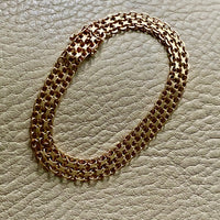 Vintage Swedish solid 18k gold x link bracelet with hidden box clasp