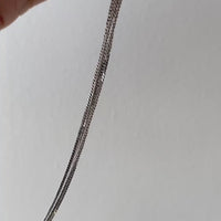 Hard to find! Italian vintage 18k white gold curb link necklace