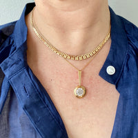 1932-1982 Danish 14k gold necklace - Cleopatra brick link by SV Glymers