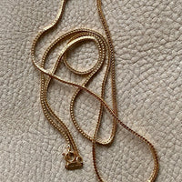 Vintage 18k italian foxtail link necklace measures 31.5 inches long