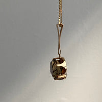 Vintage 14k Finnish pendant with large smoky quartz stone. By Elis Kauppi