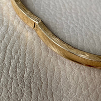 vintage Danish 14k gold bangle bracelet with high polish face