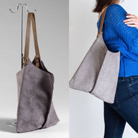 Wedge bag -  Electric blue suede