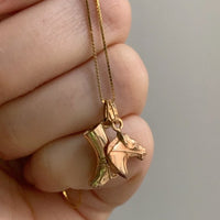18k gold Swedish vintage charm or pendant - Horse head