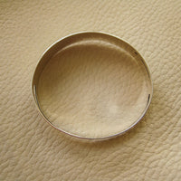 1965 Modernist Finnish silver polished bracelet with oval cutout