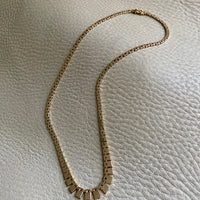 1932-1982 Danish 14k gold necklace - Cleopatra brick link by SV Glymers