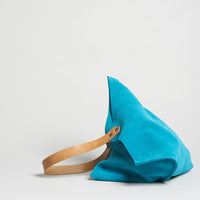 Wedge bag - Teal suede