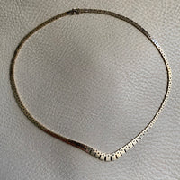 Vintage Danish 14k gold cleopatra link necklace 17 inch length