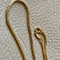 18k gold vintage italian long foxtail necklace
