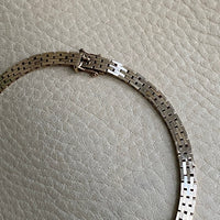 Stunning 14k gold Danish vintage brick link necklace hidden box clasp