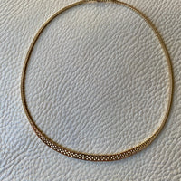 Vintage Danish 14k gold Geneva link necklace variation 15.75 inch length