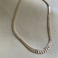 Stunning 14k gold Danish vintage brick link necklace