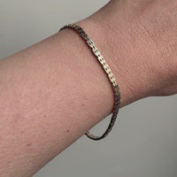 Slim 18k pale yellow brick link bracelet - Copenhagen