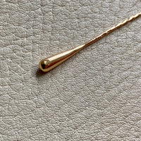 Two 18k gold droplet scarf or hat pins - Sweden 1920s