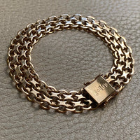 Gorgeous 1968 x-link 18k solid gold bracelet - Hägersten, Sweden - 7.5 inch length