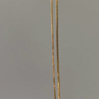 Vintage 18k italian foxtail link necklace measures 31.5 inches long