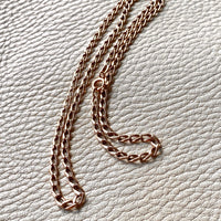 Rose gold vintage curb link necklace 19 inch length