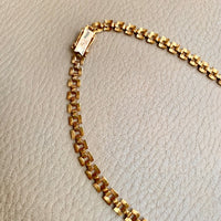 14k gold vintage 1967 Finnish cleopatra link necklace 16.5 inch length