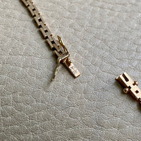 1932-1982 Danish 14k gold necklace - Cleopatra brick link by SV Glymers