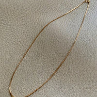 Vintage Italian box link gold chain necklace - 16inches of 18k gold